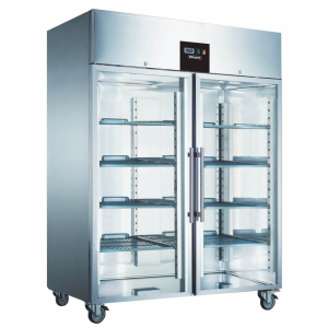 Blizzard Double Glass Door Ventilated Gastronorm Refrigerator 1300L BR2SSCR