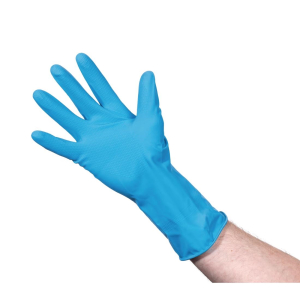 Jantex Latex Household Gloves Blue Large F953-L