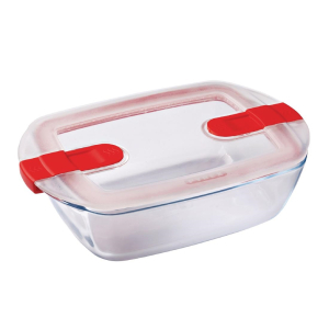 Pyrex Cook and Heat Rectangular Dish with Lid 1Ltr FC367
