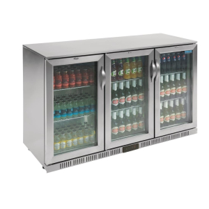 Polar GL009 Back Bar Cooler with Hinged Doors Stainless Steel 330 Litre