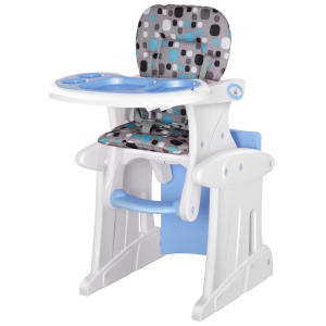 HOMCOM HDPE 3-in-1 Baby Booster High Chair Blue