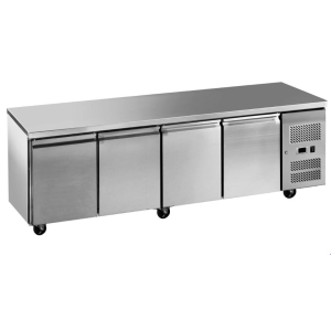 King L7250R.HD 4 Door Stainless Steel Refrigerated Prep Counter