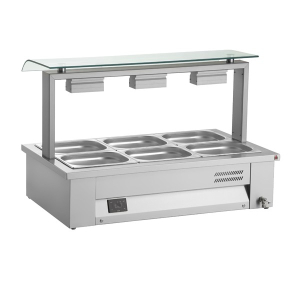 Inomak Counter Top Bain Marie 2x Gastronorm1/1 MEV67