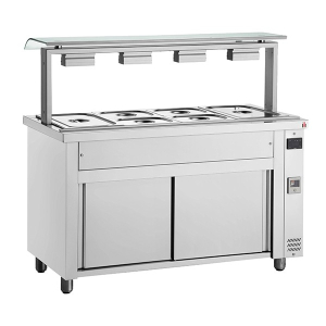 Inomak Bain marie with sneeze guard 3x Gastronorm1/1 MVV711