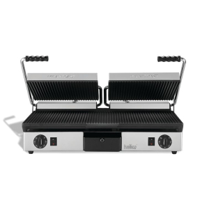 Hallco MEMT16052XNS Ribbed Non Stick Plate Panini Grill 610 mm x 250 mm.