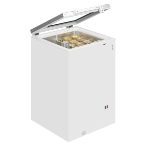Tefcold ST160 Hinged Glass Lid Chest Freezer White Flat lid 550mm wide
