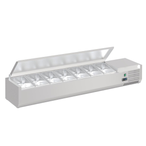 King TAPA7 1.5m Refrigerated Countertop Servery Toppings Unit 7 x GN1/4