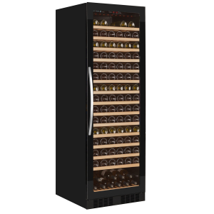 Tefcold TFW375 FRAMELESS Wine Cooler Black, Glass Door 595mm wide