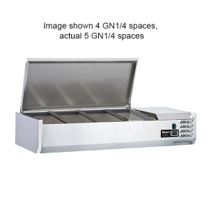 Blizzard 1/4 GASTRONORM PREP TOP WITH HINGED LID 1200MM(W) TOP1200-14EN