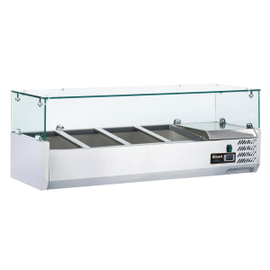 Blizzard 1/3 Gastronorm Prep Top with Glass Cover 1200mm(W) TOP1200CR