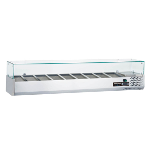 Blizzard 1/3 Gastronorm Prep Top with Glass Cover 2000mm(W) TOP2000CR