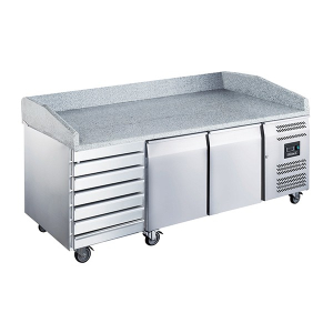 Blizzard 2 Door Pizza Prep Counter with Neutral drawers 580L BPB2000-7N