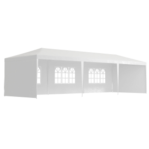 Outsunny 9x3m Garden Gazebo Marquee Party Wedding Tent Canopy-White
