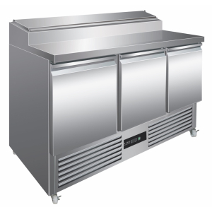 King Z3K.HD 3 Door Refrigerated Pizza and Sandwich Prep Counter  