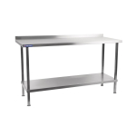 Holmes Stainless Steel Wall Table with Upstand 1800mm DR024