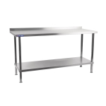 Holmes Stainless Steel Wall Table with Upstand 2100mm DR025