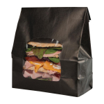 Colpac Recyclable Paper Sandwich Bags With Window Black (Pack of 250) FA381