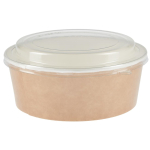 Colpac Recyclable Kraft Salad Pots With Lid Large 1300ml / 45oz (Pack of 150) FA374