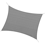 Outsunny 4x3m Sun Shade Sail Rectangle Canopy Outdoor Sunscreen Awning with Mounting Ropes for Garden Patio Party UV Protection Charcoal Grey