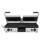 Hallco MEMT16052XNS Ribbed Non Stick Plate Panini Grill 610 mm x 250 mm.